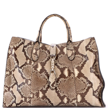 Gucci Jackie Soft Tote Python Large