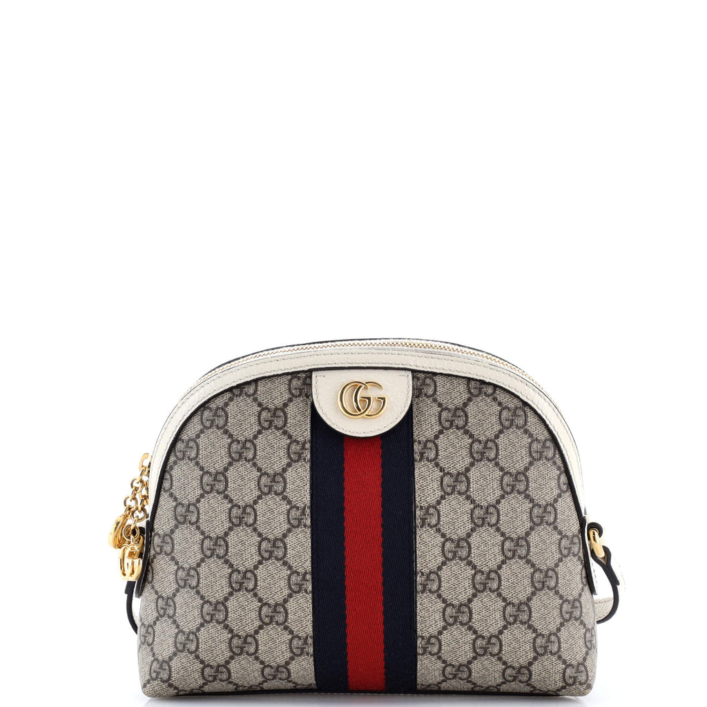 GUCCIバック Gucci Roxy Calfskin Web Medium Blondie Top Handle Shoulder Flap