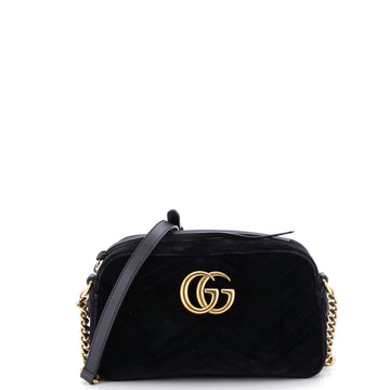 Gucci GG Marmont Shoulder Bag Matelasse Velvet Small