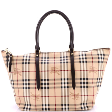 Burberry Salisbury Tote Haymarket Coated Canvas Medium