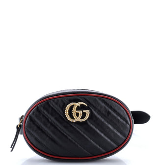 Gucci GG Marmont Belt Bag Diagonal Quilted Leather
