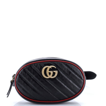 Gucci GG Marmont Belt Bag Diagonal Quilted Leather