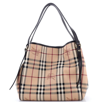 Burberry Canterbury Tote Haymarket Coated Canvas Medium