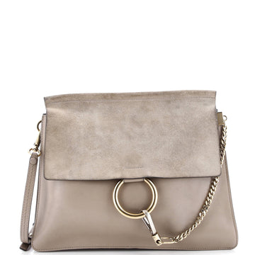 Chloe Faye Shoulder Bag Leather and Suede Medium