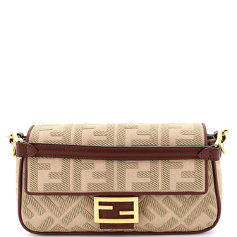 Fendi Baguette NM Bag Zucca Embroidered Canvas Medium
