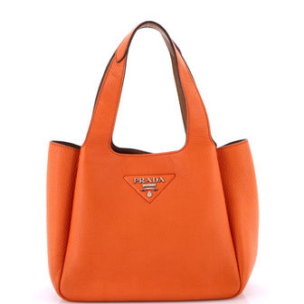 Prada Flou Dynamique Open Tote Vitello Daino Small