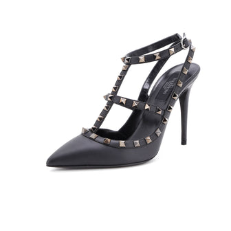 Valentino Garavani Women's Rockstud Ankle Strap Pumps Leather 100