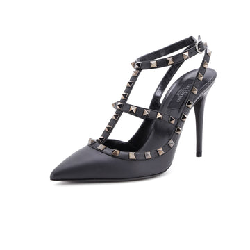 Valentino Garavani Women's Rockstud Ankle Strap Pumps Leather 100