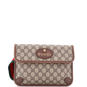 Gucci Neo Vintage Flap Belt Bag GG Coated Canvas