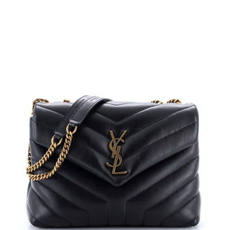 Saint Laurent Loulou Shoulder Bag Matelasse Chevron Leather Small