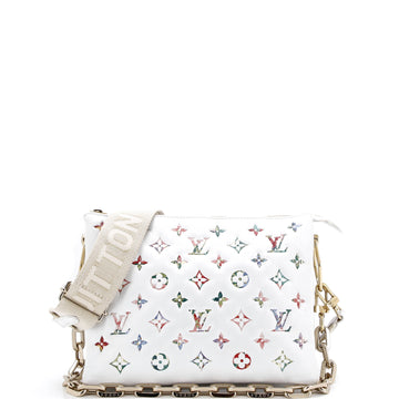 Louis Vuitton Coussin Bag Monogram Flower Embossed Lambskin PM