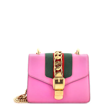 Gucci Sylvie Chain Shoulder Bag Leather Mini