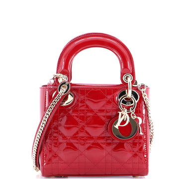 Christian Dior Lady Dior Chain Bag Cannage Quilt Patent Mini