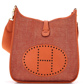 Hermes Evelyne Bag Gen I Toile and Leather GM