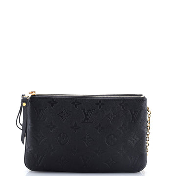 Louis Vuitton Double Zip Pochette Monogram Empreinte Leather
