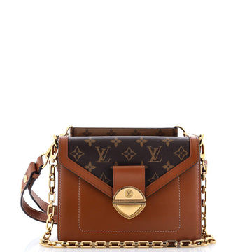 Louis Vuitton Biface Handbag Leather and Reverse Monogram Canvas