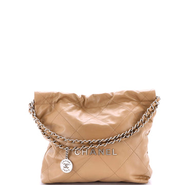 Chanel 22 Chain Hobo Quilted Calfskin Small