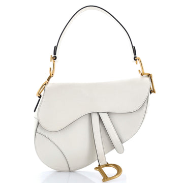 Christian Dior Saddle Handbag Leather Medium