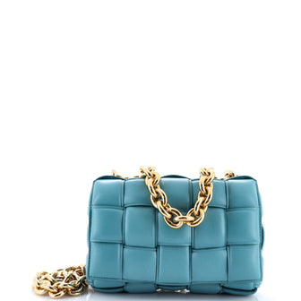 Bottega Veneta Cassette Chain Crossbody Bag Padded Maxi Intrecciato Leather