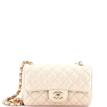 Chanel Classic Single Flap Bag Quilted Metallic Lambskin Mini