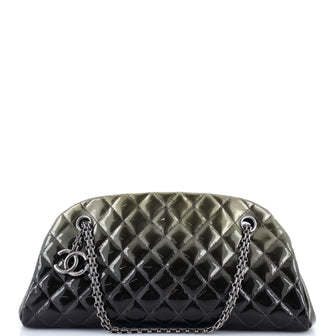 Chanel Just Mademoiselle Degrade Bag Quilted Patent Medium