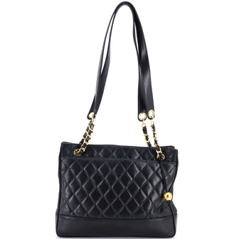 Chanel Vintage Slit Pocket Shoulder Bag Quilted Lambskin Medium