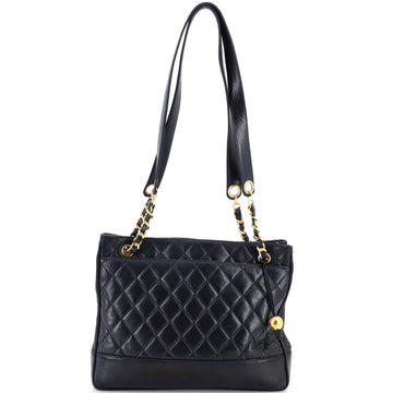 Chanel Vintage Slit Pocket Shoulder Bag Quilted Lambskin Medium