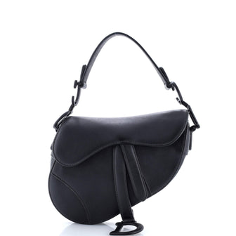 Christian Dior Ultra Matte Saddle Handbag Leather Mini