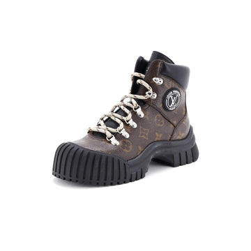 Louis Vuitton Women's Ruby Flat Ranger Boots Monogram Canvas and Rubber