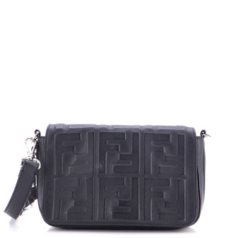 Fendi Expandable Flap Bag Zucca Embossed Leather
