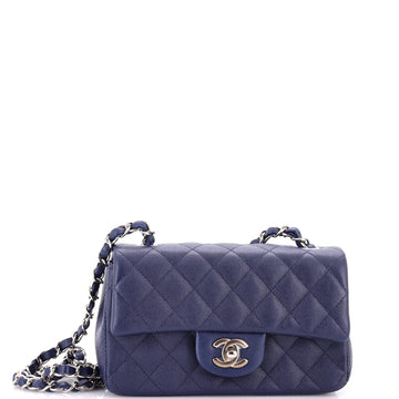 Chanel Classic Single Flap Bag Quilted Caviar Mini