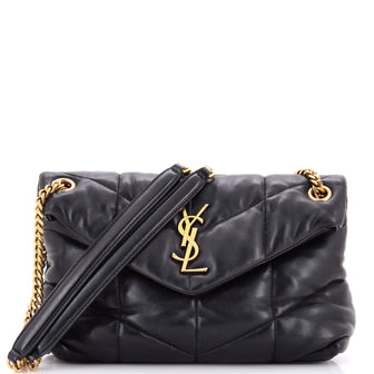 Saint Laurent Loulou Puffer Shoulder Bag Quilted Leather Small