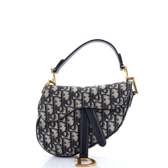 Christian Dior Saddle Handbag Oblique Canvas Mini