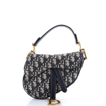 Christian Dior Saddle Handbag Oblique Canvas Mini