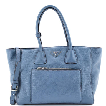 Prada Front Pocket Wing Convertible Tote Vitello Daino