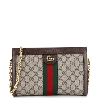 Gucci Ophidia Chain Shoulder Bag GG Coated Canvas Small