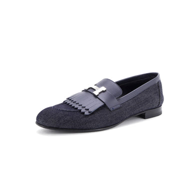 Hermes Women's Royal Loafers Denim with Leather