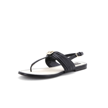 Chanel Women's CC Slingback Thong Sandals Leather