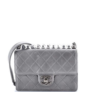 Chanel Chic Pearls Flap Bag Quilted Goatskin with Acrylic Beads Small