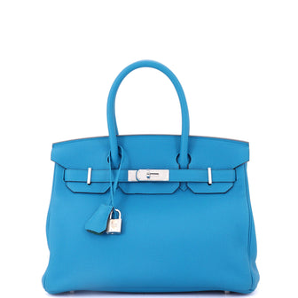 Hermes Birkin Handbag Verso Togo with Palladium Hardware 30