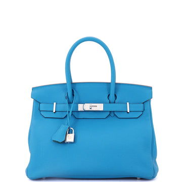 Hermes Birkin Handbag Verso Togo with Palladium Hardware 30