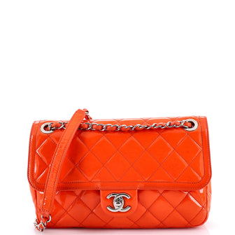Chanel Coco Shine Flap Bag Quilted Patent Medium