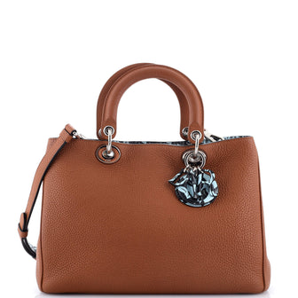 Christian Dior Diorissimo Tote Pebbled Leather Medium