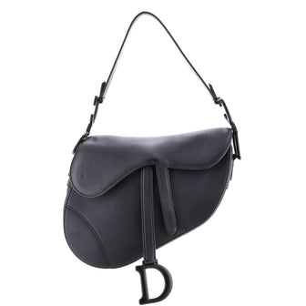 Christian Dior Ultra Matte Saddle Handbag Leather Medium