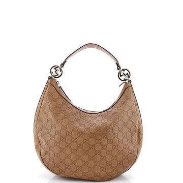 Gucci Twins Hobo Guccissima Leather Medium