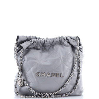 Chanel 22 Chain Hobo Quilted Calfskin Small