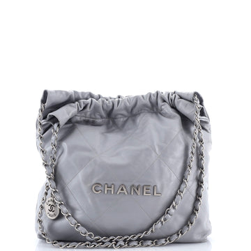 Chanel 22 Chain Hobo Quilted Calfskin Small