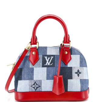 Louis Vuitton Alma Handbag Damier and Monogram Patchwork Denim BB