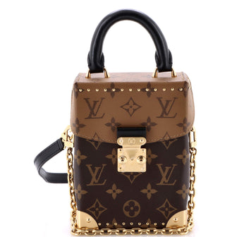 Louis Vuitton Camera Box NM Handbag Studded Reverse Monogram Canvas