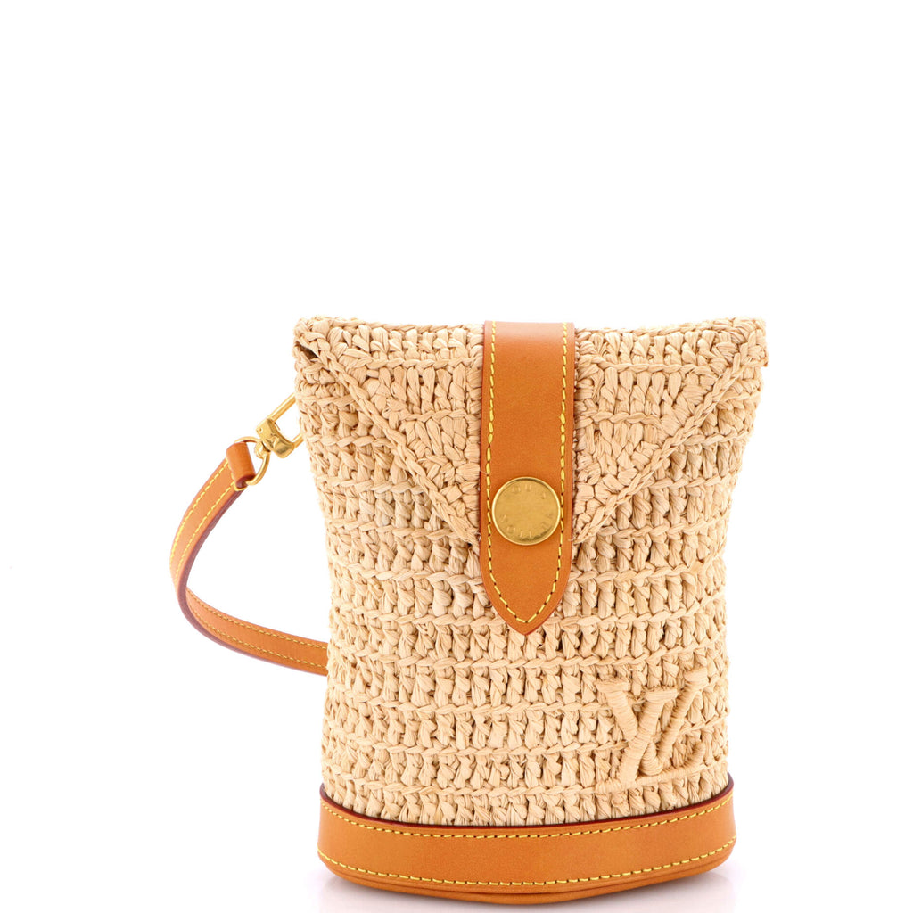 Louis Vuitton Envelope Pouch Raffia and Leather 369005